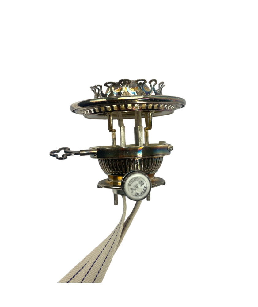 Chromed Hinks No 2 Riser Burner for Oil Lamp Light Up Your Home in Style